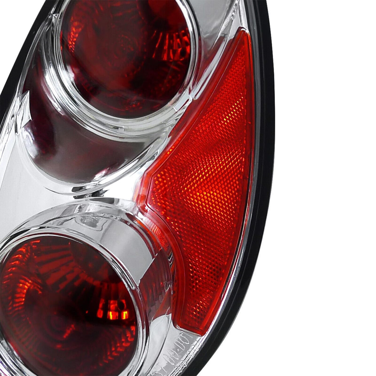 Torchbeam Conjunto Luz Trasera PT Cruiser 2001-2005 | Lente Transparente Carcasa Cromada, Luces Traseras Lámparas Freno Lado Conductor Pasajero