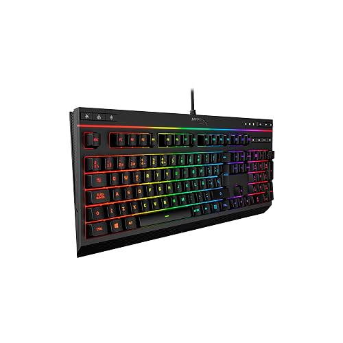HyperX Alloy Core RGB – Teclado gamer español de membrana – Teclas silenciosas y rápidas con iluminación dinámica RGB, Resistente a derrames, Compatible con Windows 10/8.1/8/7 – Teclas Español Latam