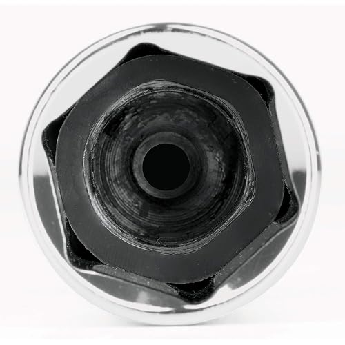 Truper D-1220-50L, Dado de 6 puntas largo para bujía cuadro 1/2" standard 5/8"