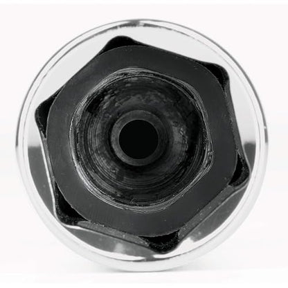 Truper D-1220-50L, Dado de 6 puntas largo para bujía cuadro 1/2" standard 5/8"
