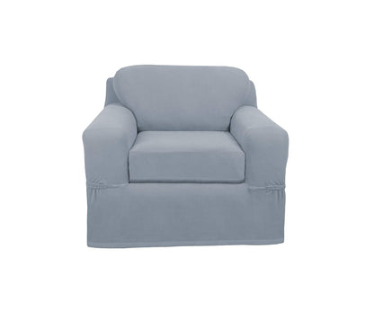 Maytex Funda de Sofá Pixel con Diseño de Puntos Texturizados - 2-Piece Chair - Azul acero