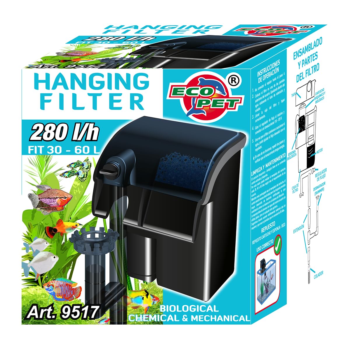Ecopet 9517 Filtro 280L/H 30-60L