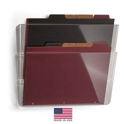 Officemate 21404 Wall File, Letter Size, 2 Pack, clear