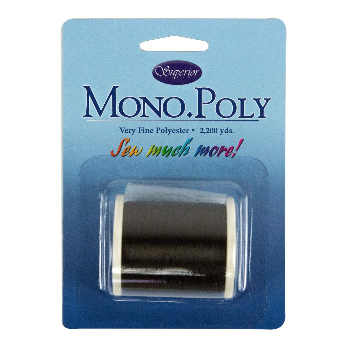 Hilos Superiores: Hilo de poliéster Monopoly de Brillo reducido para Acolchados y Apliques Invisibles, Humo, 2200 Yardas.