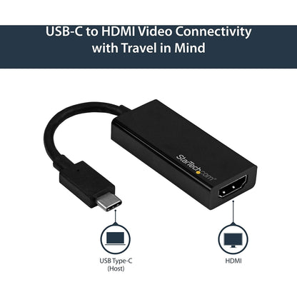 StarTech CDP2HD4K60 Adaptador Gráfico/Conversor de Vídeo USB-C a HDMI, 4K 60 Hz, Negro
