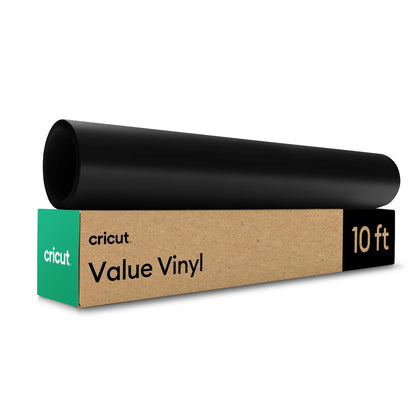 Cricut® Value - Vinilo extraíble, color negro (12 x 10 pies)