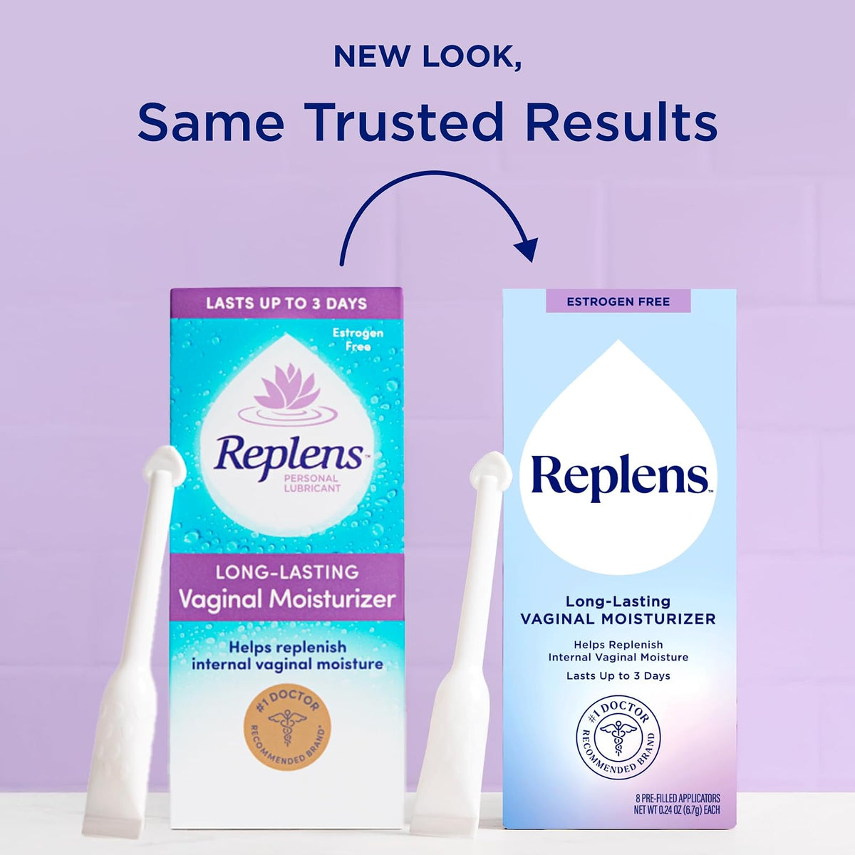 Replens Long-Lasting Vaginal Moisturizer, 8 Count (Pack of 1)