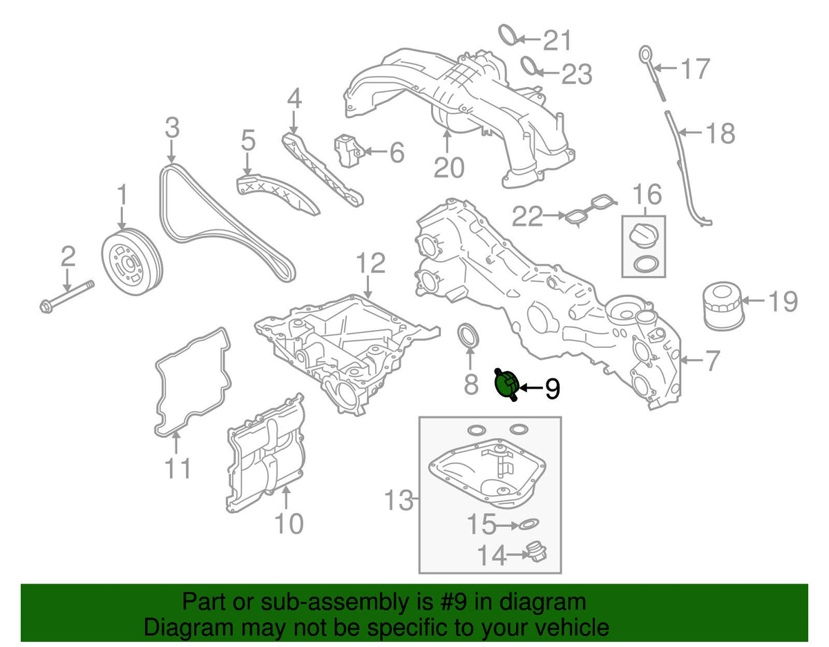 Subaru Genuine Parts - Válvula de Control de Aceite Ay (10921AA231), estándar