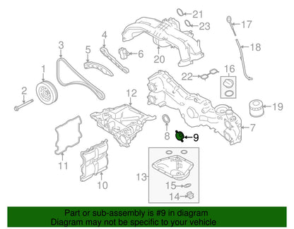 Subaru Genuine Parts - Válvula de Control de Aceite Ay (10921AA231), estándar