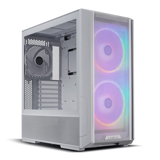 LIAN LI LANCOOL 216 E-ATX - Funda para computadora para juegos RGB, Airflow Focus RGB con paneles de malla integrales, ventiladores PWM de 2 x 160 mm y 1 x 140 mm preinstalados e innovadores chasis de