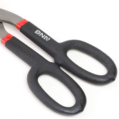 DNA Motoring Tijeras de Hojalatero Corte Recto Acero Carbono 10 Pulgadas Negro/Rojo