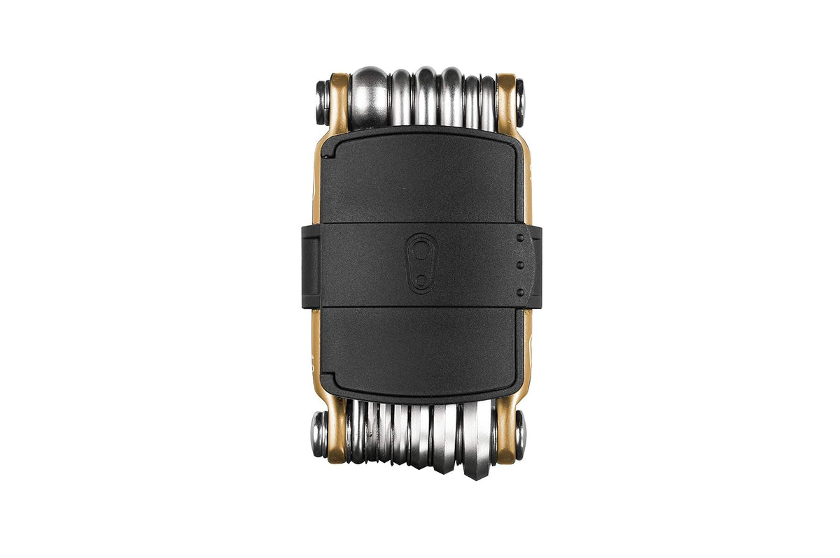 Crankbrothers Multi Tool M 13 - MTB Multi-Tool Gold - 13 herramientas de bicicleta (herramienta 13 en 1), ergonómicas y ligeras