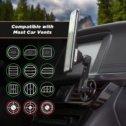 Scosche MM2VP2SR-SP MagicMount Pro FreeFlow - Soporte magnético para teléfono de Automóvil, Soporte magnético Fuerte para iPhone y Android, Soporte magnético Seguro para teléfono Celular, Soporte