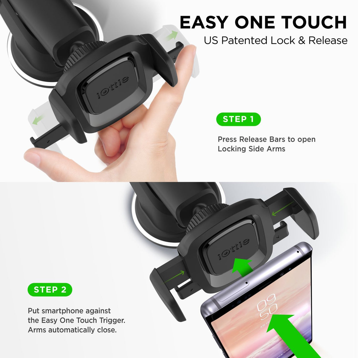 iOttie Easy One Touch Mini Dash & Parabrisas Car Mount Phone Holder || iPhone XS MAX R 8 Plus 7 Samsung Galaxy S10 E S9 S8 Plus Edge, Note 9 y Otros teléfonos Inteligentes