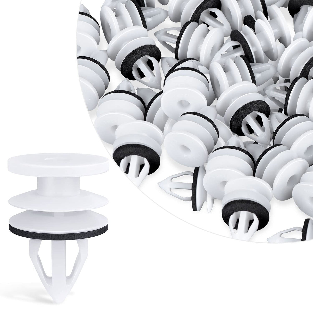 GOOACC Clips Retenedores de Plástico para Paneles y Guardabarros - 50 Clips 11mm