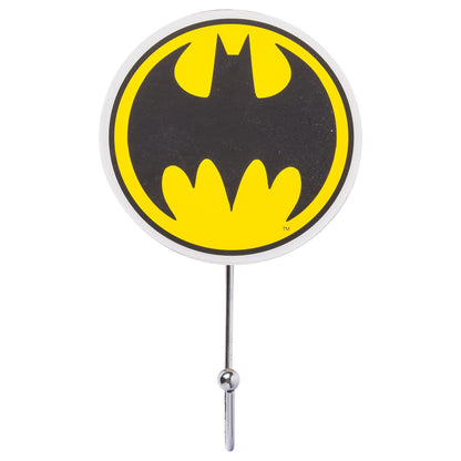 Silver Buffalo Batman Icons - Juego de 3 ganchos de pared troquelados, 14 x 7 pulgadas