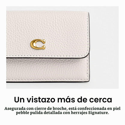 Coach Essential Mini portafolios Trifold, Tiza, One Size