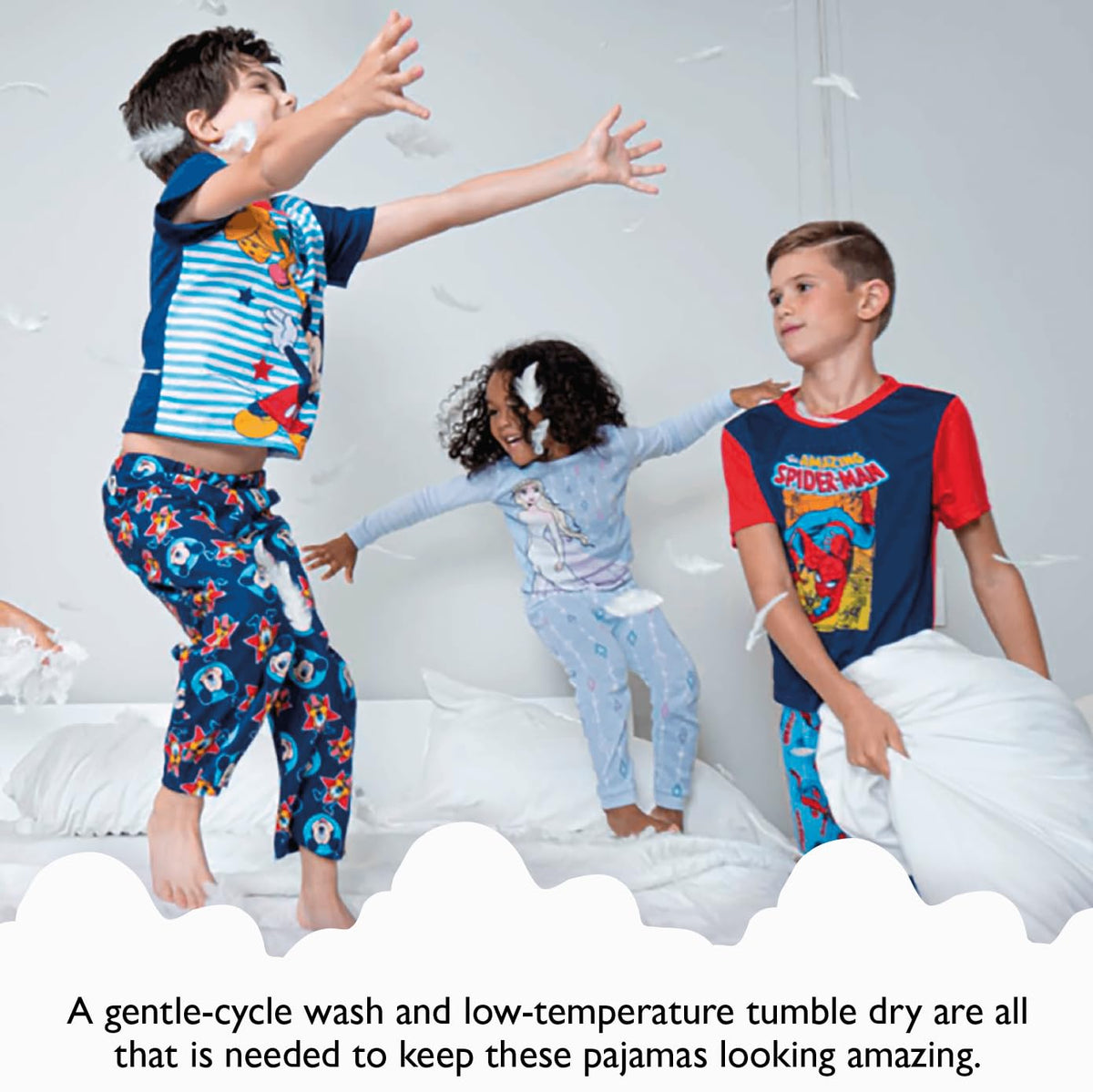 Mickey Mouse Mickey Mouse | Monster Inc. | The Nightmare Before Christmas Conjunto de Pijama de algodón Ajustado de 2 Piezas Juego de Pijama para Niños