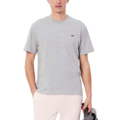 Lacoste - Playera de algodón de Ajuste clásico para Hombre - XL - Plata Chine Green Croc