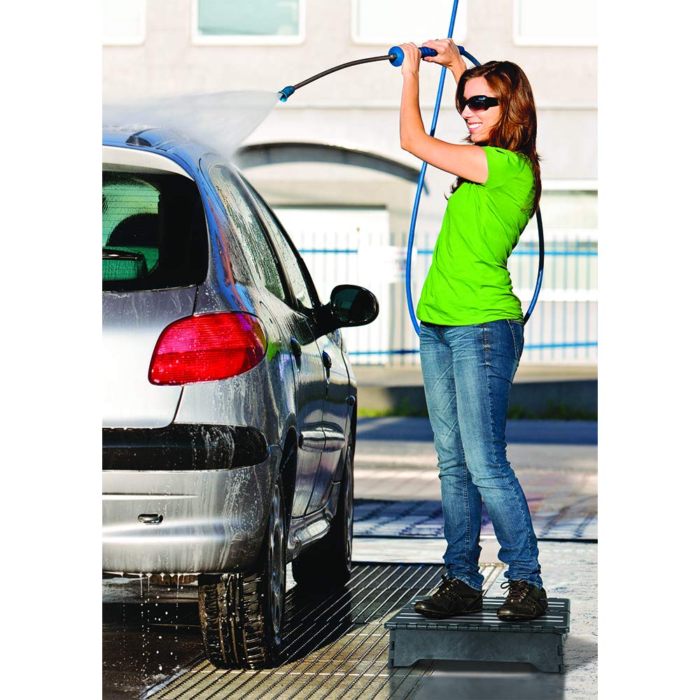 North American Health + Wellness Escalera Plegable portátil, Taburete Antideslizante de 4 Pulgadas con asa, Color Negro