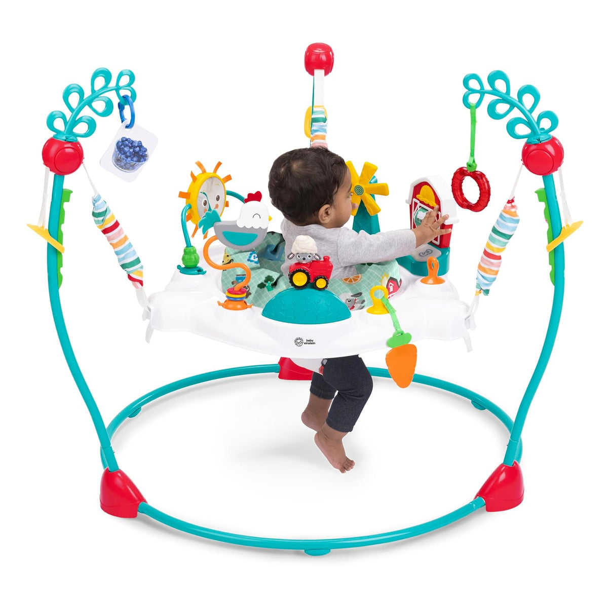 Baby Einstein Farm Explorers Jumper Saltador 2 en 1 Para Bebé con Juguetes Interactivos, Música, Luces y Sonidos, 6 a 12 Meses