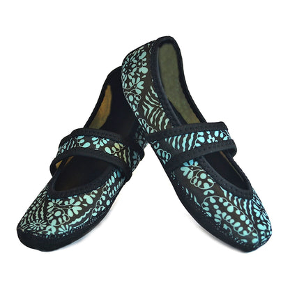 Nufoot Women's Betsy Lou Fuzzies Slipper Socks, X-Large, Blue Escape