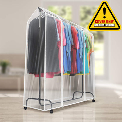Sorbus Cover for Garment Rack - 6 Ft Transparent Clothes Rack Cover, Garment Coat Hanger Protector Dustproof Waterproof Clothing Storage Cover for Dresses, Suits, Coats, and more (Rack Not Included)