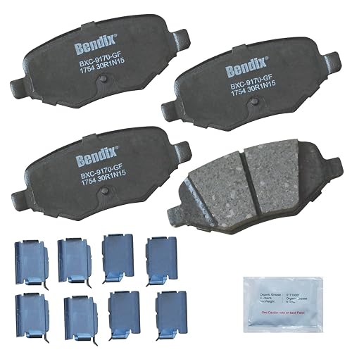 Bendix Priority1 CFC1754 Pastillas de Freno Traseras de Cerámica para Ford Edge, Explorer y Lincoln