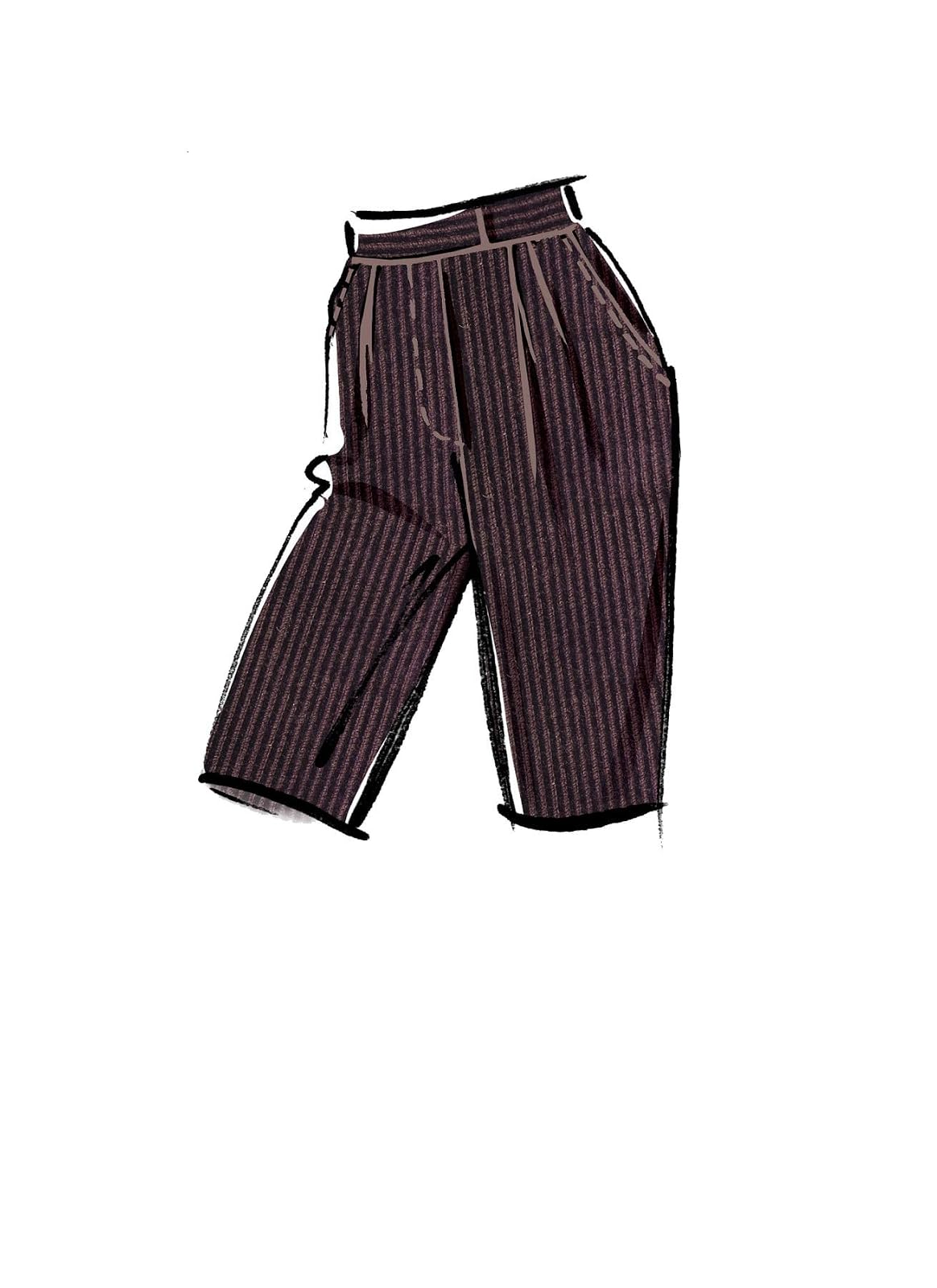 McCall's M8148RR Misses' and Women's Pleated Trouser Shorts and Pants Sewing Patterns Kit, Design Code M8148, Plus Sizes 18W-24W