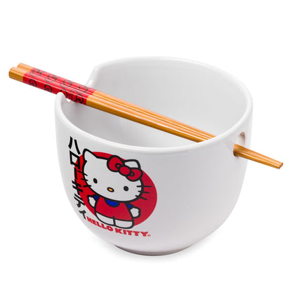 Silver Buffalo Hello Kitty Taza de Cerámica con Asa Redonda, 16 oz - Logotipo japonés de Hello Kitty