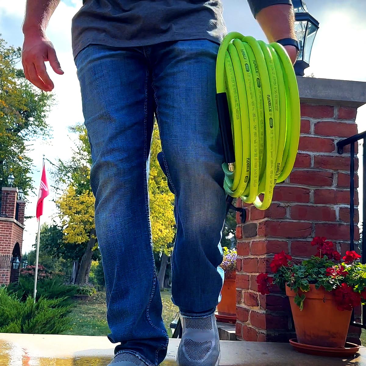 Flexzilla HFZPW36450M-E 3600 PSI, manguera de lavado a presión de 50 pies, 1/4 pulgadas x 50 pies, ZillaGreen