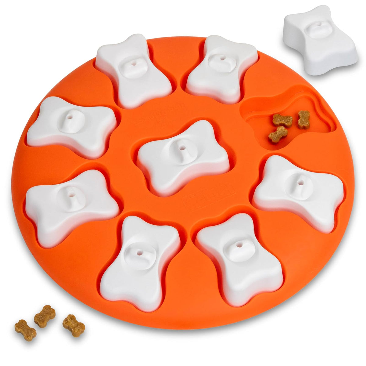 Nina Ottosson by Outward Hound Dog Smart Dog Puzzle Interactive Treat Puzzle Dog Enrichment Dog Toy, Level 1 Beginner, Orange