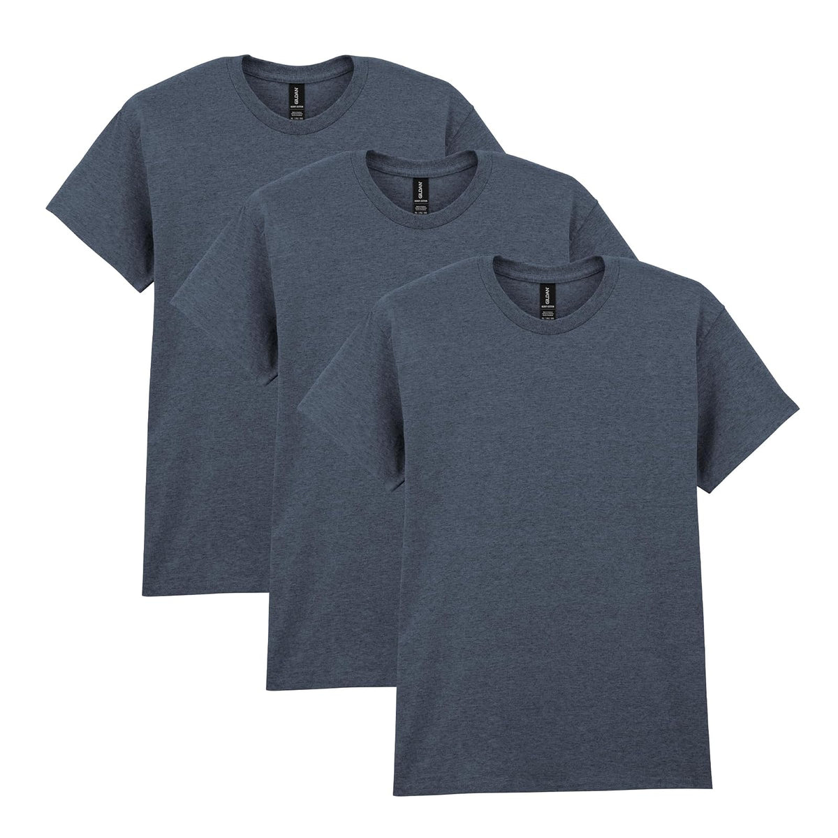 Gildan G5000 Camiseta de Algodón Pesado para Hombre - 3 - Dark Heather (3-pack) - M