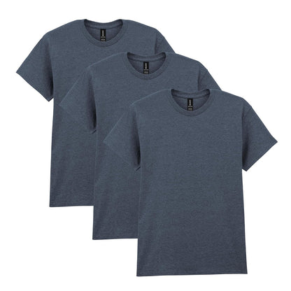 Gildan G5000 Camiseta de Algodón Pesado para Hombre - 3 - Dark Heather (3-pack) - M
