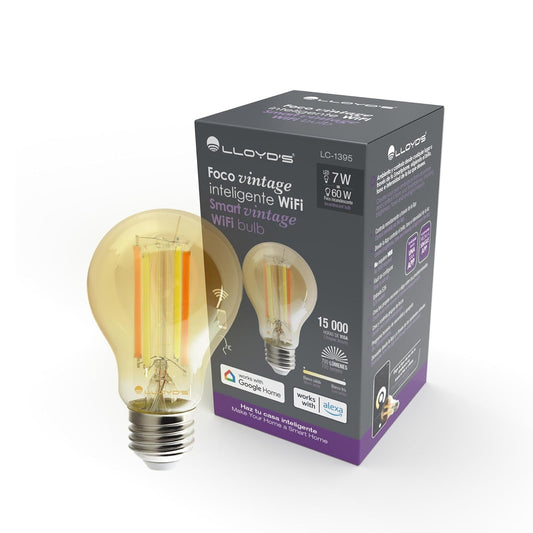 Lloyd's Foco Vintage WiFi Inteligente Luz Ajustable Compatible Alexa