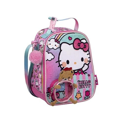 Ruz Lonchera Infantil y Preescolar | Hello Kitty | 100% Poliéster Capacidad 3 Litros | Lonchera con Asa para Niños con Compartimento Principal y Cremallera | Recomendado desde 3 años