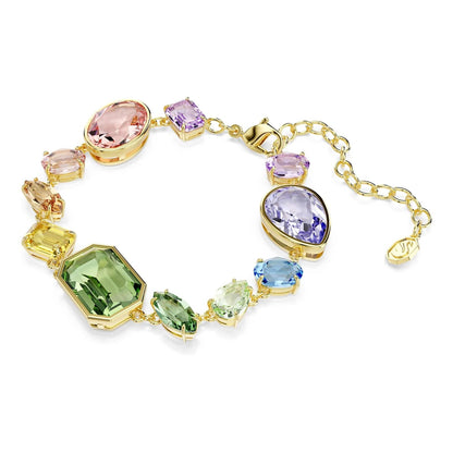 Pulsera Swarovski Gema, Cortes mixtos, multicoloreado, Oro-tSwarovski Un baño