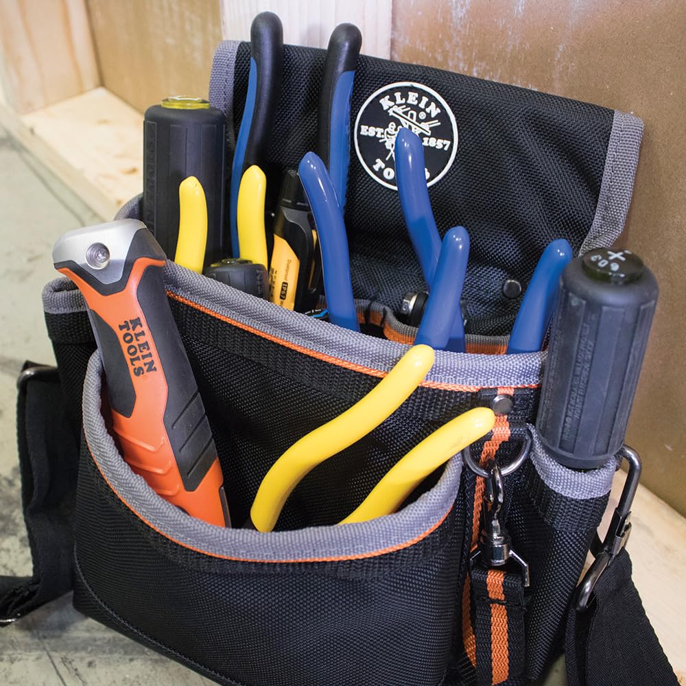Klein Tools 31737 - Sierra de yeso plegable, sierra de mano con cierre trasero a 180 y 125 grados y agujero de amarre