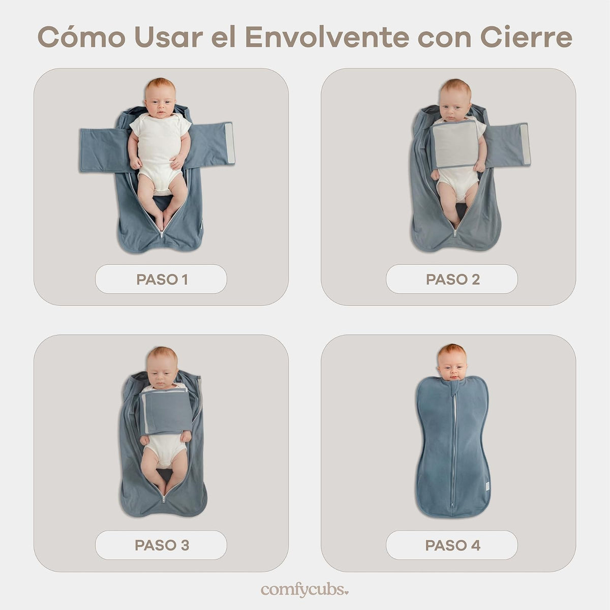 Manta Envolvente con Cierre Express 2‑pzas para Bebé
