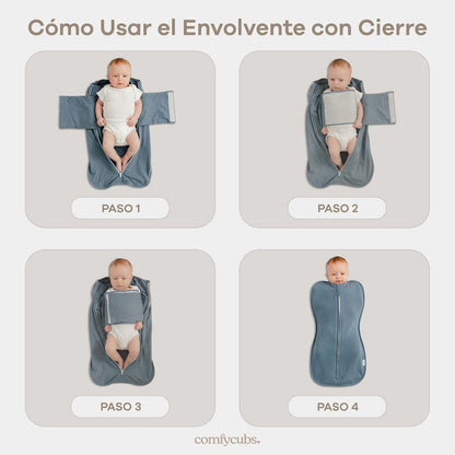 Manta Envolvente con Cierre Express 2‑pzas para Bebé