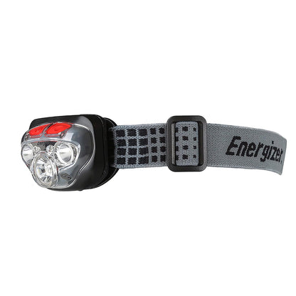 Energizer - Linterna de Cabeza LED Industrial 400 Lúmenes, Alcance de 85 m | Resistencia al agua IPX4, 5 modos de iluminación e incluye 3 pilas AAA.
