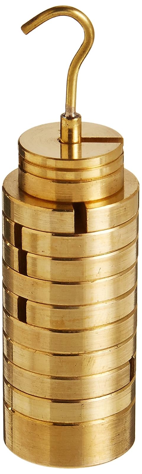 United Scientific™ WHST13 Juego de pesas ranuradas de latón premium con colgador y funda, juego de 13 piezas