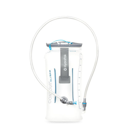 HydraPak Contour (1.5L, 2L, or 3L Hydration Reservoir) - Low-Profile Water Bladder, Fits Most Hydration Packs – High-Flow Bite Valve, Leak Proof, Fully Reversible