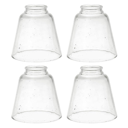 Aspen Creative 23174-60-4, Transitional Clear Ceiling Fan Replacement Glass Shade, 2-1/8" Fitter, Size: 4-3/4" D x 4-3/4" H, 4Pcs/Pack