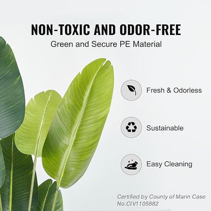VEVOR Árbol Artificial 1524 mm Planta Artificial PE Palmera Pájaro Paraíso Árbol Verde Falso con Maceta 152x128 mm Decoración de Plantas Falsas para Hogar Oficina Centros Comerciales Interior Exterior