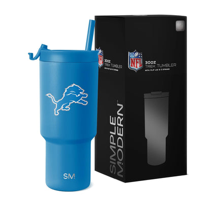 Simple Modern Termo de 30 Onzas con Tapa Abatible y Popote - Sólido - Detroit Lions