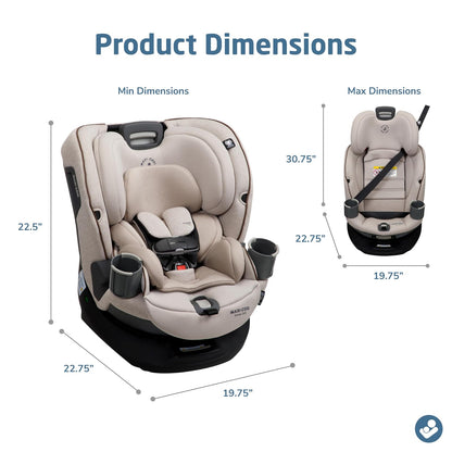 Maxi-Cosi Emme 360 Asiento de automóvil convertible giratorio Desert Wonder | Giratorio 360