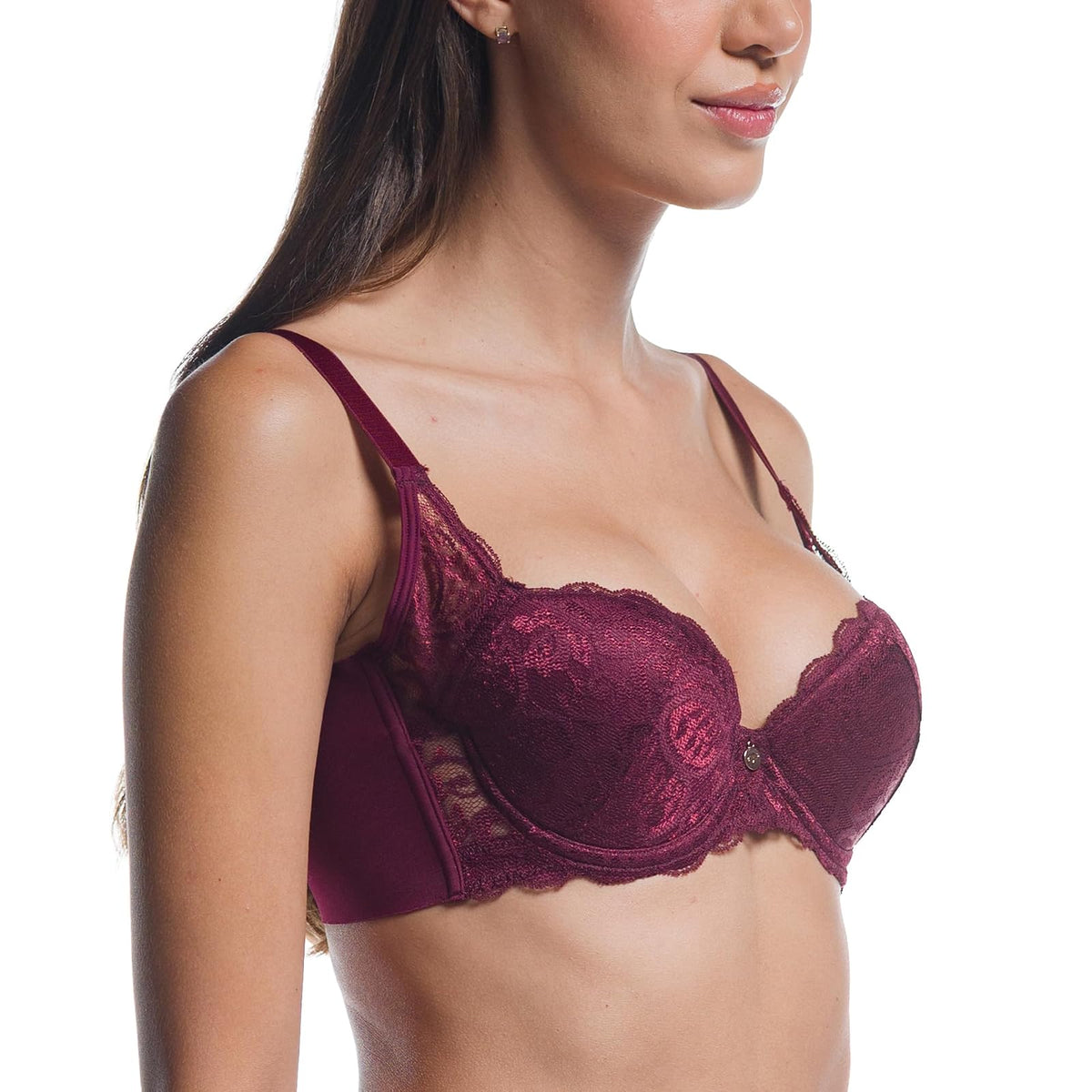 Playtex Bra Side Smoothing Lace Playtex Brasier Side Smoothing de Encaje con Espalda Ancha y Laterales Invisibles Mujer
