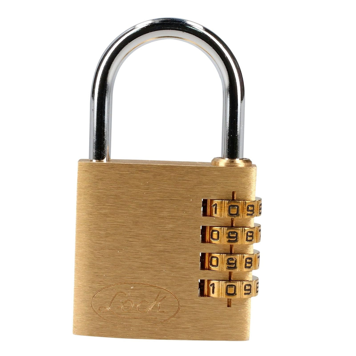 Bihpjd Lock 12CA Candado de Combinaci?n Programable para Maleta, Lat?n, 40 Mm