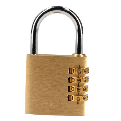 Bihpjd Lock 12CA Candado de Combinaci?n Programable para Maleta, Lat?n, 40 Mm